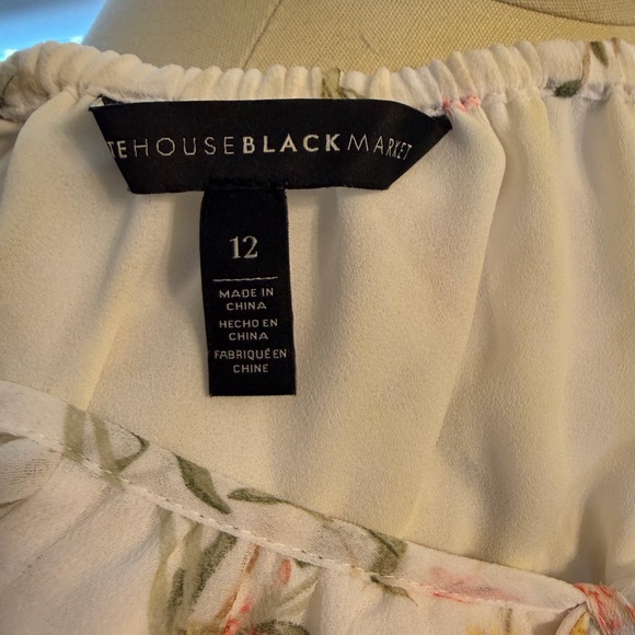 💥 WHBM Floral Chiffon Blouse BEAUTIFUL - Picture 9 of 10